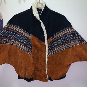 Zaful size medium corduroy tribal jacket, perfect for fall and winter